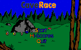 Original CaveRace 1.2 MS-DOS menu