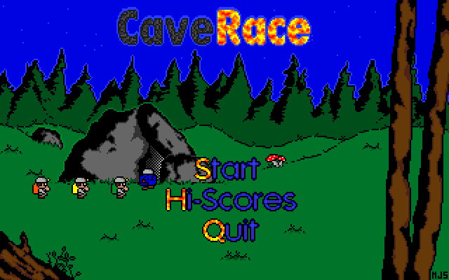 CaveRace 1.3 Windows menu