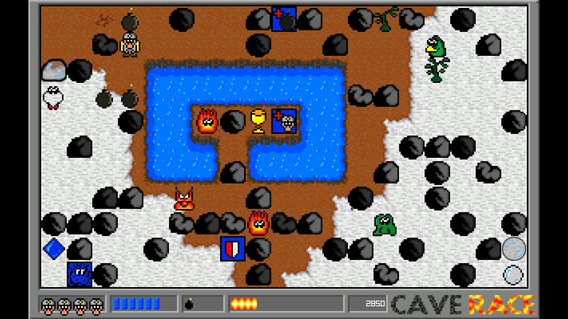 CaveRace winter cave gameplay